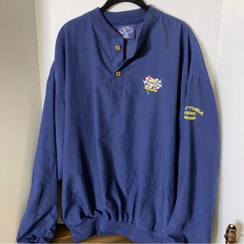 Vintage Starbus Sunoco Daytona 500 Pullover Sz 2x With Pockets